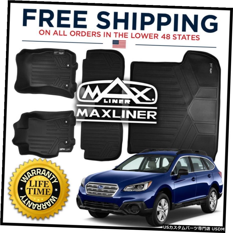 Floor Mat MaxLinerカスタム1st2nd＆Cargo Floor Mats Black for 15-2020 Subaru Outback MaxLiner Custom 1st 2nd & Cargo Floor Mats Black for 15-2020 Subaru Outback