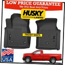Floor Mat ハスキーライナーウェザービーターフロアマット2019-2021シルバラード1500スタンダードキャブ Husky Liners Weathe...