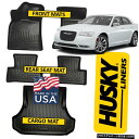 Floor Mat ハスキーライナーフロント&リアフロアマット&カーゴマットフィット2011-2019クライスラー300 RWD Husky Liners Fr...