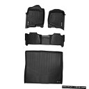 Floor Mat タホ/ユーコン用オールウェザーフロアマットとカーゴライナーブラック3列目なし All Weather Floor Mats And Carg...