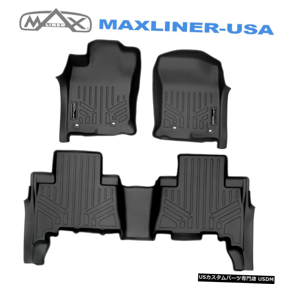 Floor Mat SMARTLINER全天候型カスタムフィットフロアマットライナー4ランナー用2列セット（ブラック） SMARTLINER All Weather Custom Fit Floor Mat Liner 2 Row Set for 4Runner (Black)