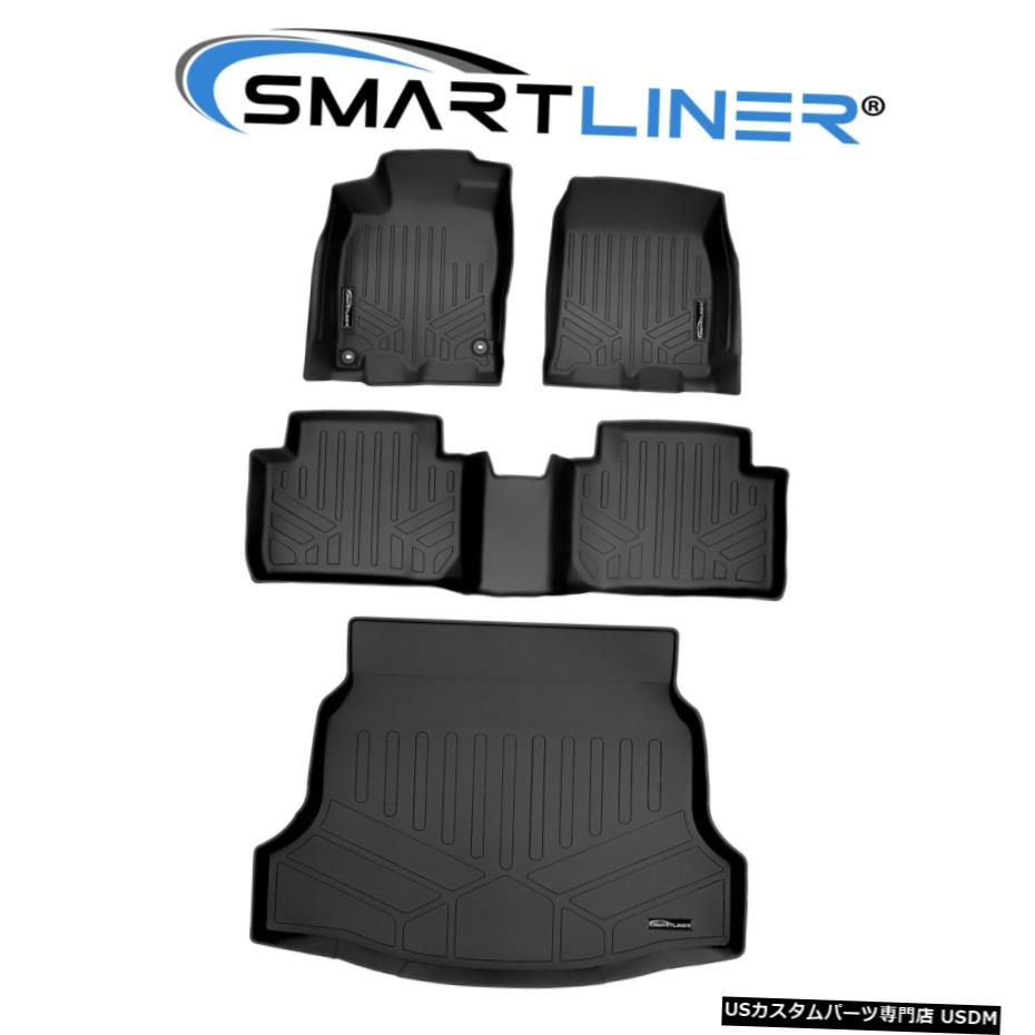 Floor Mat シビックハッチバック2017-2021用SMARTLINERフロアマットとカーゴライナートランクセット SMARTLINER Floor Mat And Cargo Liner Trunk Set For Civic Hatchback 2017-2021