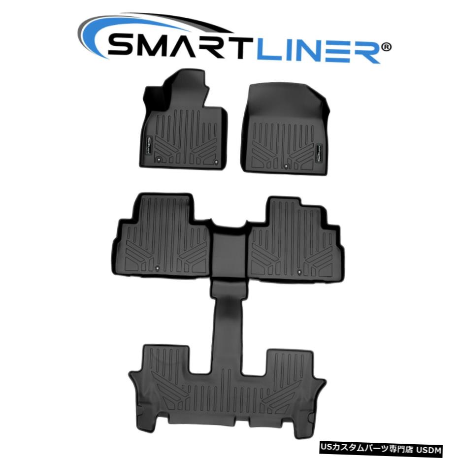 Floor Mat SMARTLINER 3եޥåȥ饤ʡåȥ֥å20-21 Kia TellurideХåȥѡ SMARTLINER 3 Row Floor Mat Liner Set Black for 20-21 Kia Telluride Bucket Seats