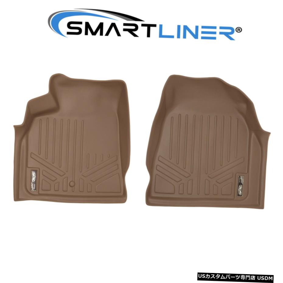 Floor Mat SMARTLINERカスタムフィットフロアマットライナートラバース/エンクレーブ/アカディア用1列目タン SMARTLINER Custom Fit Floor Mats Liners 1st Row Tan For Traverse/Enclave/Acadia