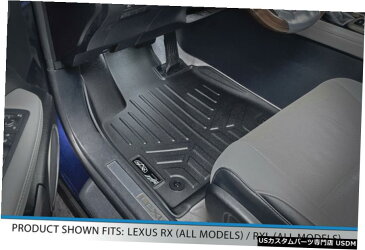 Floor Mat SMARTLINERフロアマットライナー3列セットブラック2018-2020レクサスRX350L / RX450hL SMARTLINER Floor Mats Liner 3 Row Set Black For 2018-2020 Lexus RX350L / RX450hL