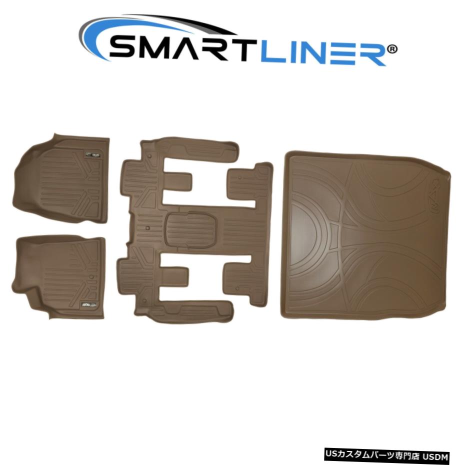 Floor Mat SMARTLINERフロアマットセットカーゴライナータン用エンクレーブ/トラバースW /バケットシート SMARTLINER Floor Mats Set cargo liner Tan For Enclave/Traverse W/ Bucket Seats