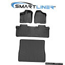 Floor Mat 全天候型フロアマット(2列)と13-2020シエナ8シート用カーゴライナーブラック All Weather Floor Mats (2 Ro...