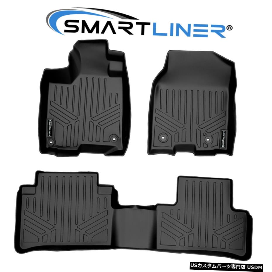 Floor Mat SMARTLINERեޥå2֥åå13-18RDX8 SMARTLINER Floor Mats 2 Rows Black Set For 13-18 Acura RDX 8 Way Passenger Seat