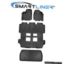 Floor Mat SMARTLINERフロアマットセット(3列)とカーゴライナーブラック2011-2017オデッセイ SMARTLINER Floor Mat...