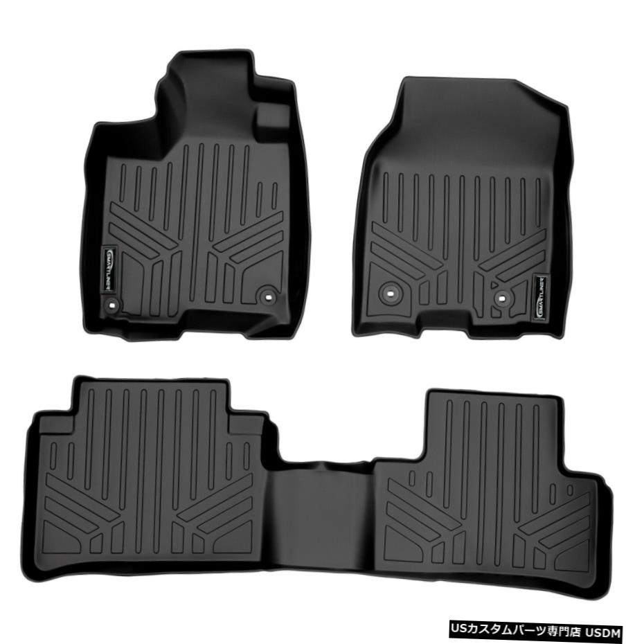 Floor Mat ޥå饤ʡեޥå2֥åå13-18RDX8 Maxliner Floor Mats 2 Rows Black Set For 13-18 Acura RDX 8 Way Passenger Seat