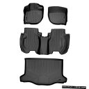 Floor Mat Smartlinerカスタムフィットフロアマットとカーゴライナーセットブラック15-20ホンダフィット Smartliner Custom ...