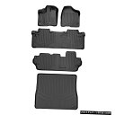 Floor Mat 全天候型フロアマット2列、シエナ8席用ブラックライナーセット All Weather Floor Mats 2 Rows And Cargo...