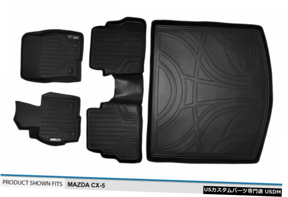 Floor Mat MaxLiner All Weather 1st 2nd＆Cargo Floor Mats Set Black for 13-16 Mazda CX-5 MaxLiner All Weather 1st 2nd & Cargo Floor Mats Set Black for 13-16 Mazda CX-5