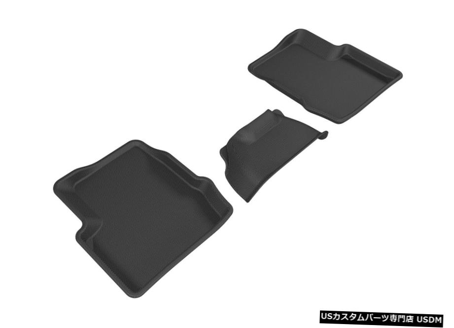 Floor Mat カグー全天候型ライナーブラック2列目フロアマット2015-2019フィアット500X Kagu All-Weather Liners Black 2nd Row Floor Mats for 2015-2019 Fiat 500X