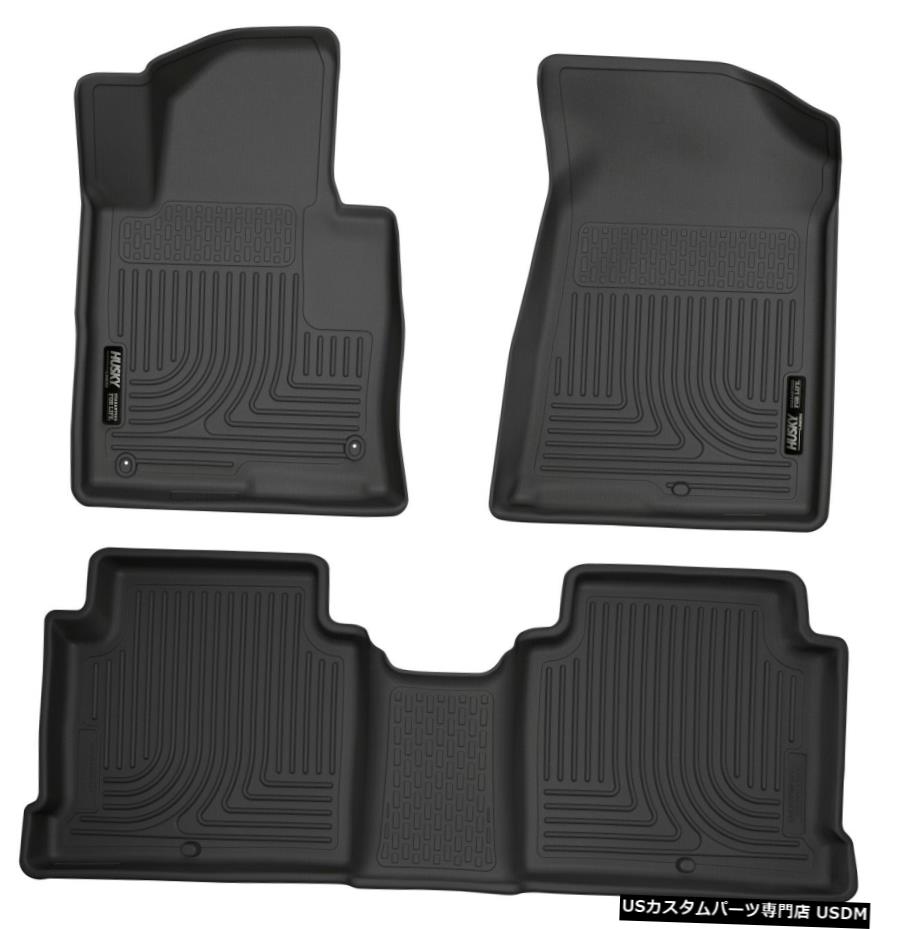 Floor Mat ハスキーライナーBLKWeatherBeaterフロアマット15-19ヒュンダイソナタ（非ハイブリッド） Husky Liners BLK WeatherBeater Floor Mats For 15-19 Hyundai Sonata (Non Hybrids)