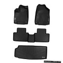 Floor Mat MaxLinerカスタム全天候型1st2nd Cargo Floor Mat Black for 16-21 Volvo XC90 MaxL...