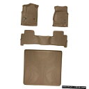 Floor Mat MaxLiner 1st 2nd / Cargo Behind 2nd Row Floor Mats Set Tan for 15-20 T...