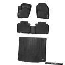 Floor Mat MaxLinerカスタム全天候型1st2nd / Cargo Floor Mats Black for 15-20 Ford Edge Ma...