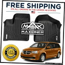 Floor Mat MAXFLOORMATフロント1列フロアライナーマットブラック2008-20ダッジグランドキャラバン MAXFLOORMAT Front 1...