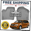 Floor Mat MAXFLOORMATフロント1列フロアライナーマットグレー2008-2020ダッジグランドキャラバン MAXFLOORMAT Front ...