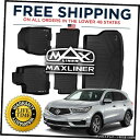 Floor Mat MaxLiner 1st 2nd / Cargo Floor Mats Black for 2013-18 Acura RDX W / 4-...