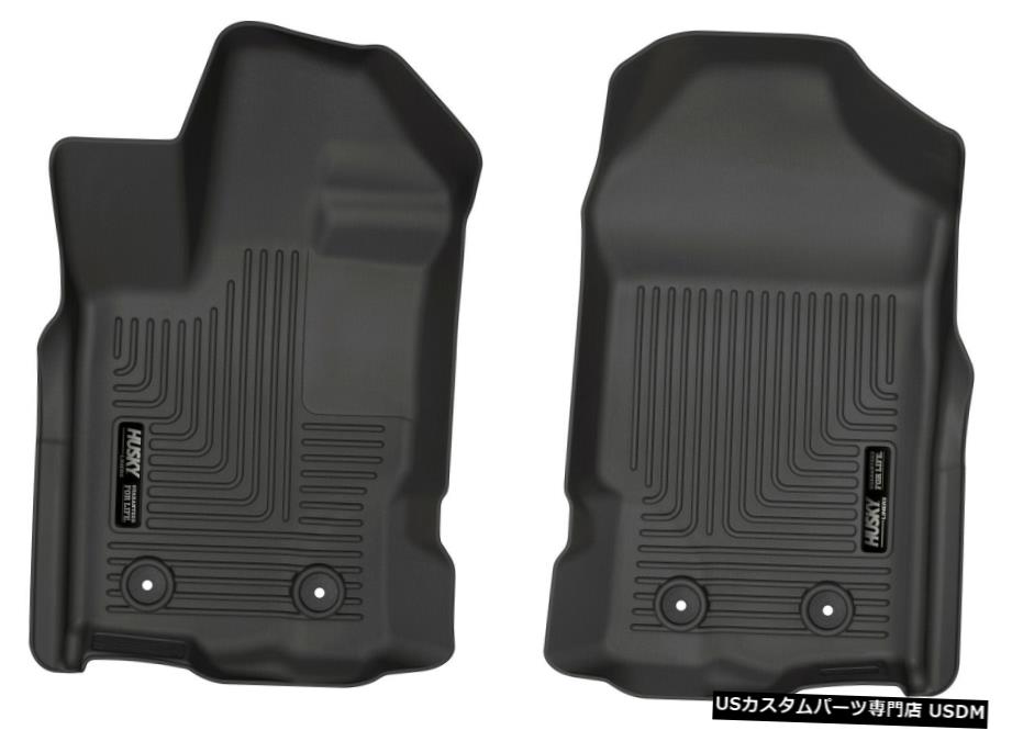 Floor Mat ハスキーライナーウェザービーター最前列フロアマットブラック2019-2021フォードレンジャー Husky Liners Weatherbeater Front Row Floor Mats Black for 2019-2021 Ford Ranger