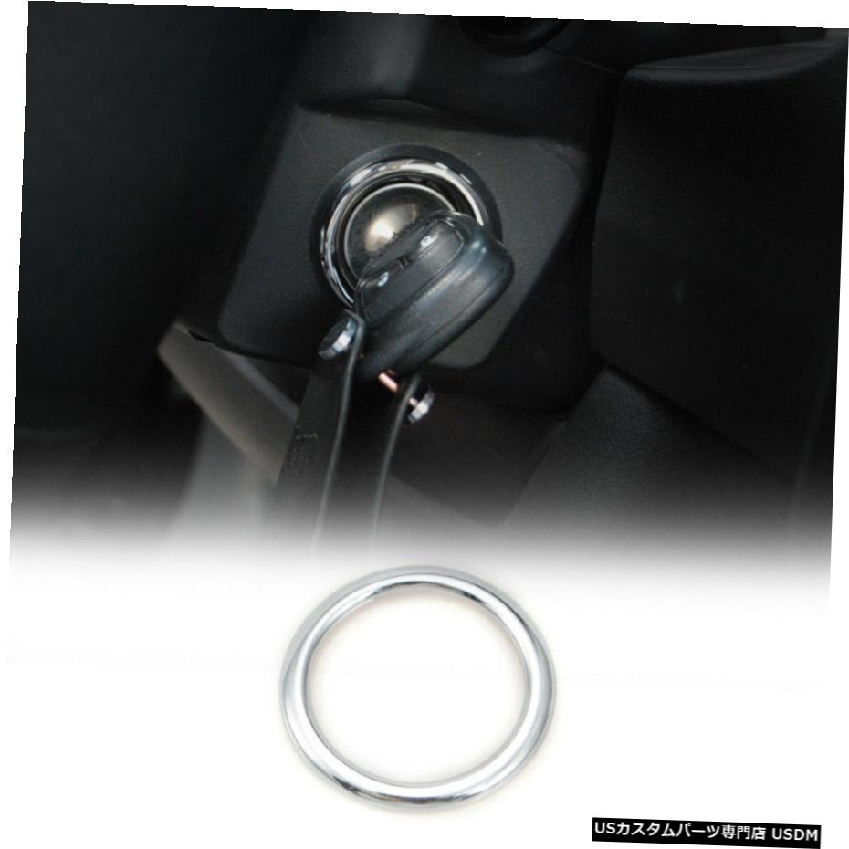 クロームメッキ ジープラングラーJK2011-17＆コンパス2010-15のスタートストップスイッチリングトリムカバー Start Stop Switch Ring Trim Cover For Jeep Wrangler JK 2011-17 & Compass 2010-15