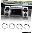 N[bL F150v^[2009-14N[pJ[GARxgAEgbgt[Jo[ Car Air Conditioner Vent Outlet Frame Decor Cover for F150 Raptor 2009-14 Chrome