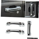 クロームメッキ ジープラングラーJL＆グラディエーター2018-2020クローム用ドア＆テールゲートハンドルカバートリム Door Tailgate Handle Cover Trim For Jeep Wrangler JL Gladiator 2018-2020 Chrome