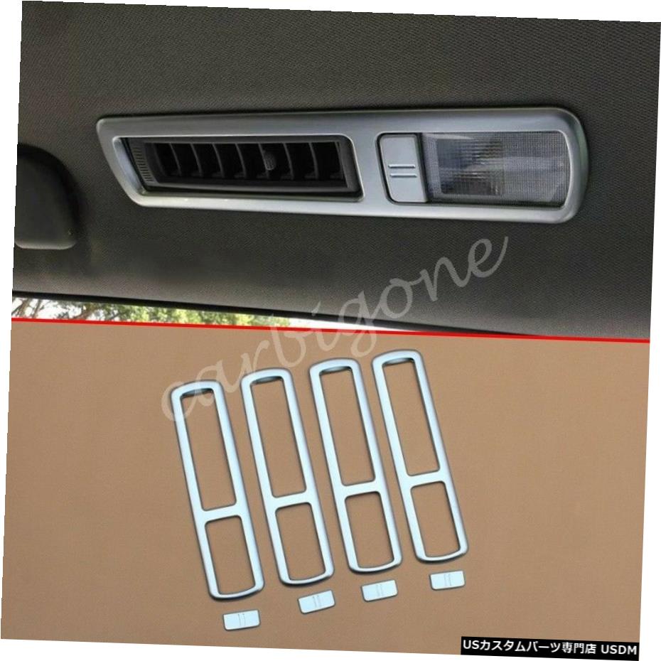 å ȥ西ϥ2014-2019꡼ѥޥåȥ롼ե٥ȥСȥ Matt Chrome Roof Air Vent Cover Trim For Toyota Highlander 2014-2019 Accessories