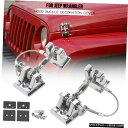 クロームメッキ Fit 07-17 Jeep Wrangler JK JKU Hood Catch Retro Front Hood-lock Latches ...