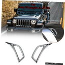 クロームメッキ クロームABSカーリーフプレートエアインレットトリムカバー2018ジープラングラーJL2個 Chrome ABS Car Leaf plate Air Inlet Trim Cover For 2018 Jeep Wrangler JL 2pcs