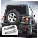 クロームメッキ リアスペアタイヤテールゲートドアヒンジカバージープラングラーJL18 クローム用トリム Rear Spare Tire Tailgate Door Hinge Covers Trim for Jeep Wrangler JL 18 Chrome