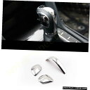 クロームメッキ VWパサート2012-2021用3本クロム鋼セントラルギアレバーシフトノブキャップトリム 3pcs Chrome Steel Central Gear Lever Shift Knob Cap Trim For VW Passat 2012-2021