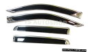 クロームメッキ いすゞD-MaxDmax 2012 2015ピックアップ用ブラッククローム4ドアバイザーウェザーガード Black Chrome 4 Door Visor Weather Guards For Isuzu D-Max Dmax 2012 2015 Pickup(2)