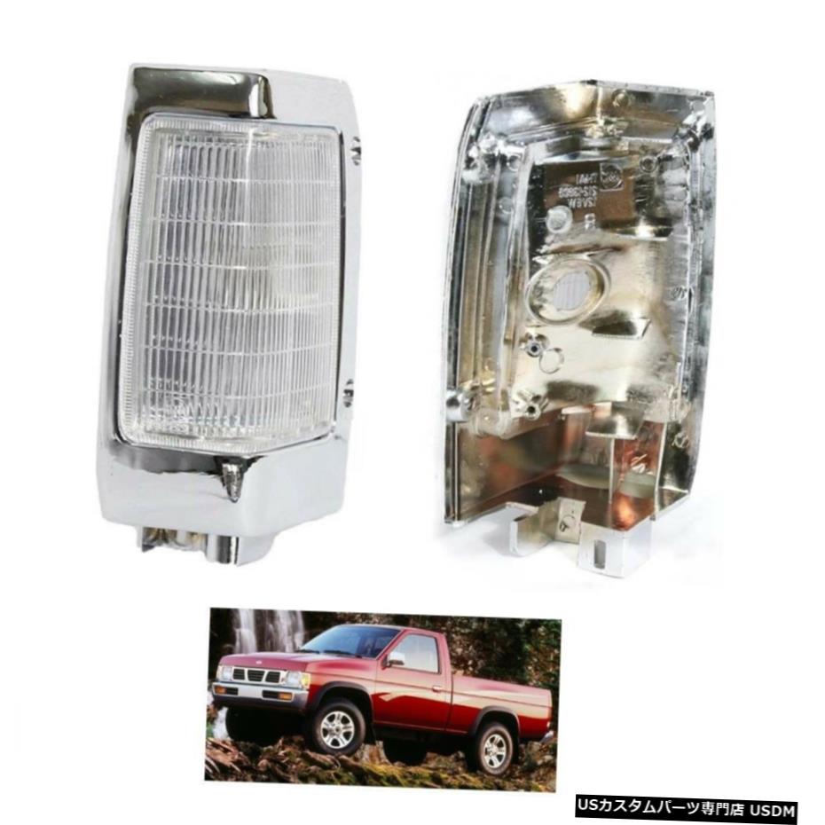 å D21ʥХԥåå1990-1995 Front Corner Light Lamp Chrome Edge LH for Nissan D21 Navara Pickup 1990-1995