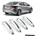 クロームメッキ Luxury Chrome Door Catch Handle Molding Cover Trim for HYUNDAI 11-16 Elantra MD(2)