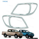 クロームメッキ Front Head Lamp Light Cover Chrome 2 Pc To Toyota Hilux Vigo Pickup 2005 - 2011