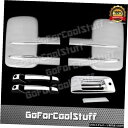 クロームメッキ 07-13シボレーシルバラードミラー+2ドアハンドル(Pgkh +テールゲートクロームカバー付き) For 07-13 Chevy Silverado Mirror+2Door Handle W/ Pgkh +Tailgate Chrome Cover(2)