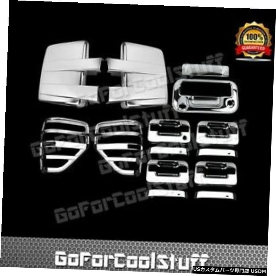 å 09-14եF150ߥ顼+4ɥ+ơ륲ȡʥդ+ơ饤/ץС 09-14 FORD F150 Chrome Mirror+4 Door+Tailgate W/Camera+Tail Light/Lamp Cover