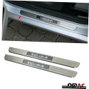 クロームメッキ For Volkswagen Crafter LED Chrome Door Sill Brushed S. Steel Exclusive 2 Pcs