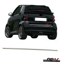 クロームメッキ Dark Chrome Rear Tailgate Trunk Moulding Trim Steel for Smart Citycar 2007-2014