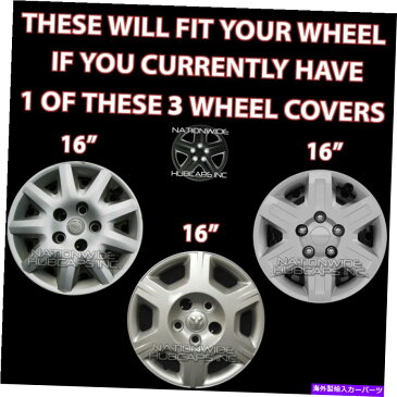 Wheel Covers Set of 4 4つのフィットキャラバンジャーニー2008から16クローム16