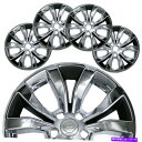 Wheel Covers Set of 4 4クライスラー300 2015年から2020年クローム+ブラック17