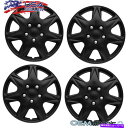 Wheel Covers Set of 4 4 NEW OEMマットブラック16 ホイールキャップは AUDI CAR CENTER QUATTROホイールがセットをカバーFITS 4 NEW OEM MATTE BLACK 16 HUBCAPS FITS AUDI CAR CENTER QUATTRO WHEEL COVERS SET