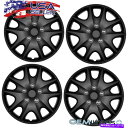 Wheel Covers Set of 4 4新しいマットブラック15