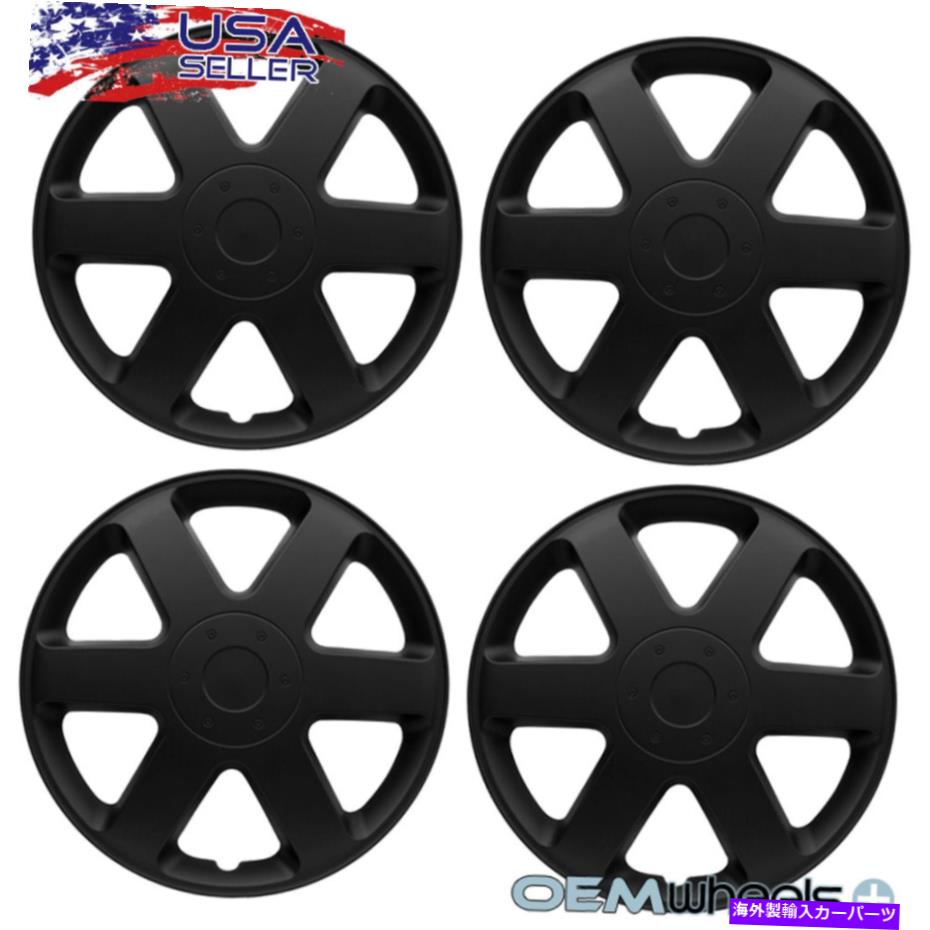 Wheel Covers Set of 4 4新しいOEMマットブラック15