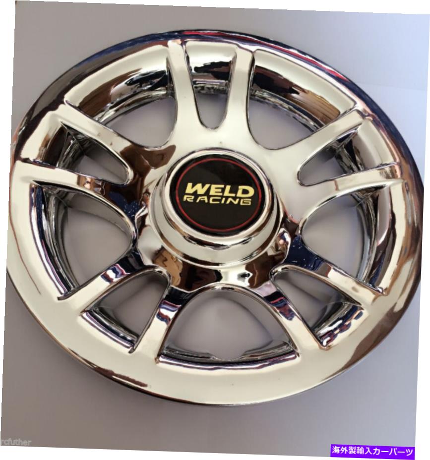 Wheel Covers Set of 4 ゴルフカートクロームハブキャップ4つのキャップカバーウェルドレーシング金の8..