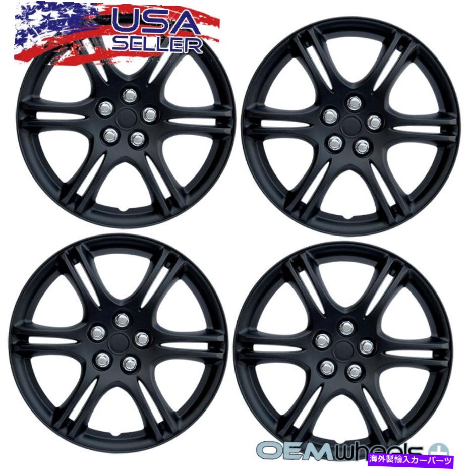 Wheel Covers Set of 4 4新しいOENマットブラック15