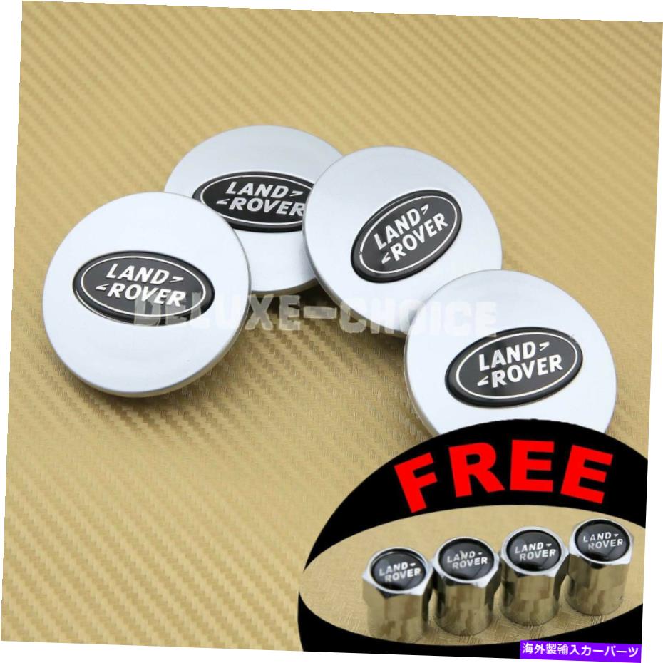 Wheel Covers Set of 4 4 SILVER FINISH BLACKロゴWHEEL CAP HUB CENTER米国の販売人の63ミリメートルのセット2.48